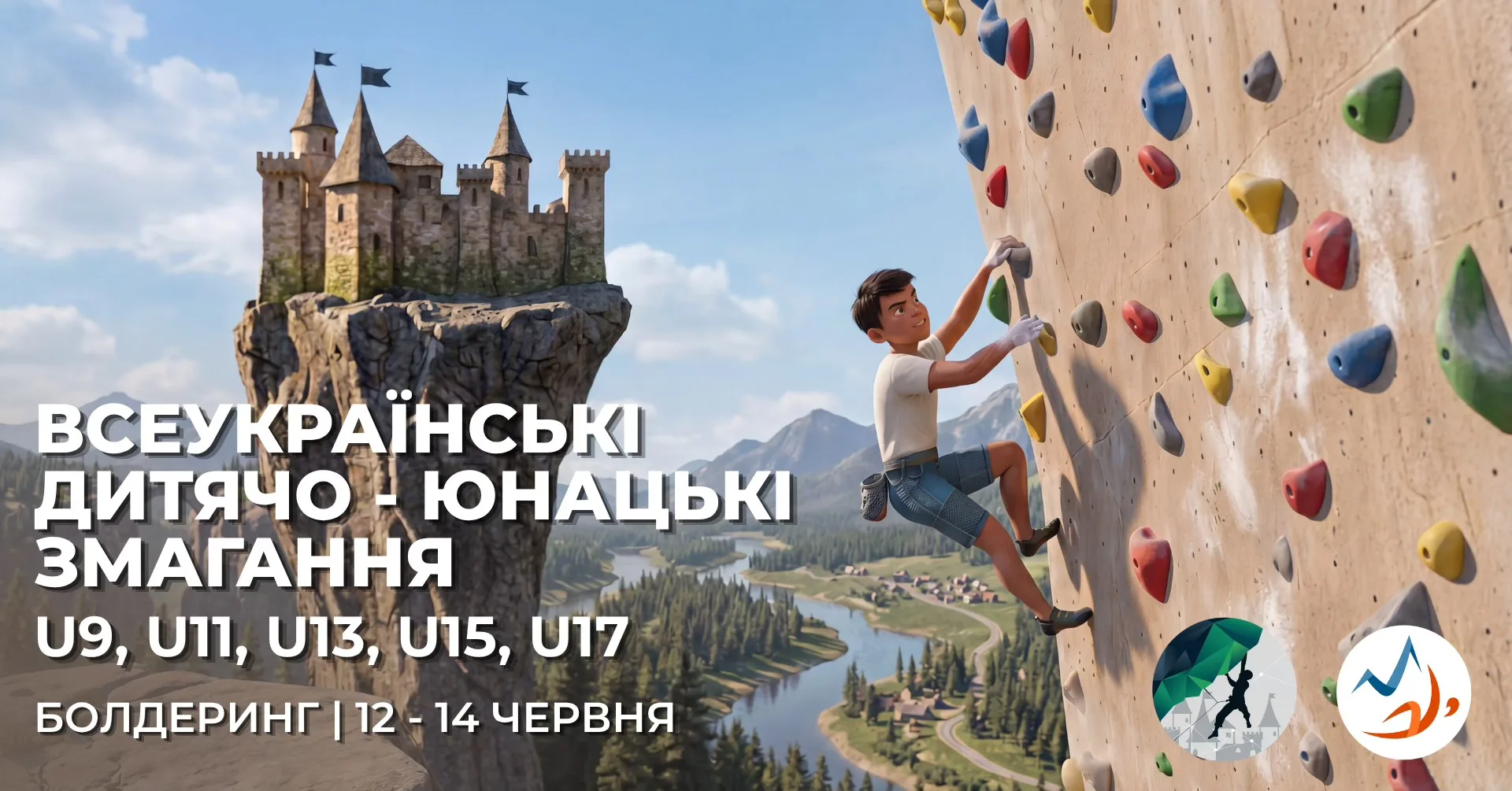 Всеукраїнські дитячо-юнацькі змагання | дисципліна болдеринг | U9, U11, U13,